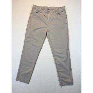 Adidas Mens 35x30 Beige Lightweight Casual Chino Pants Athletic Golf